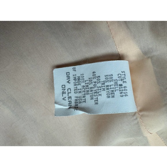 Vintage Canvasbacks Lutton & Horsfield Linen/Rayon Embellished Jacket - Sz-S - Picture 8 of 12
